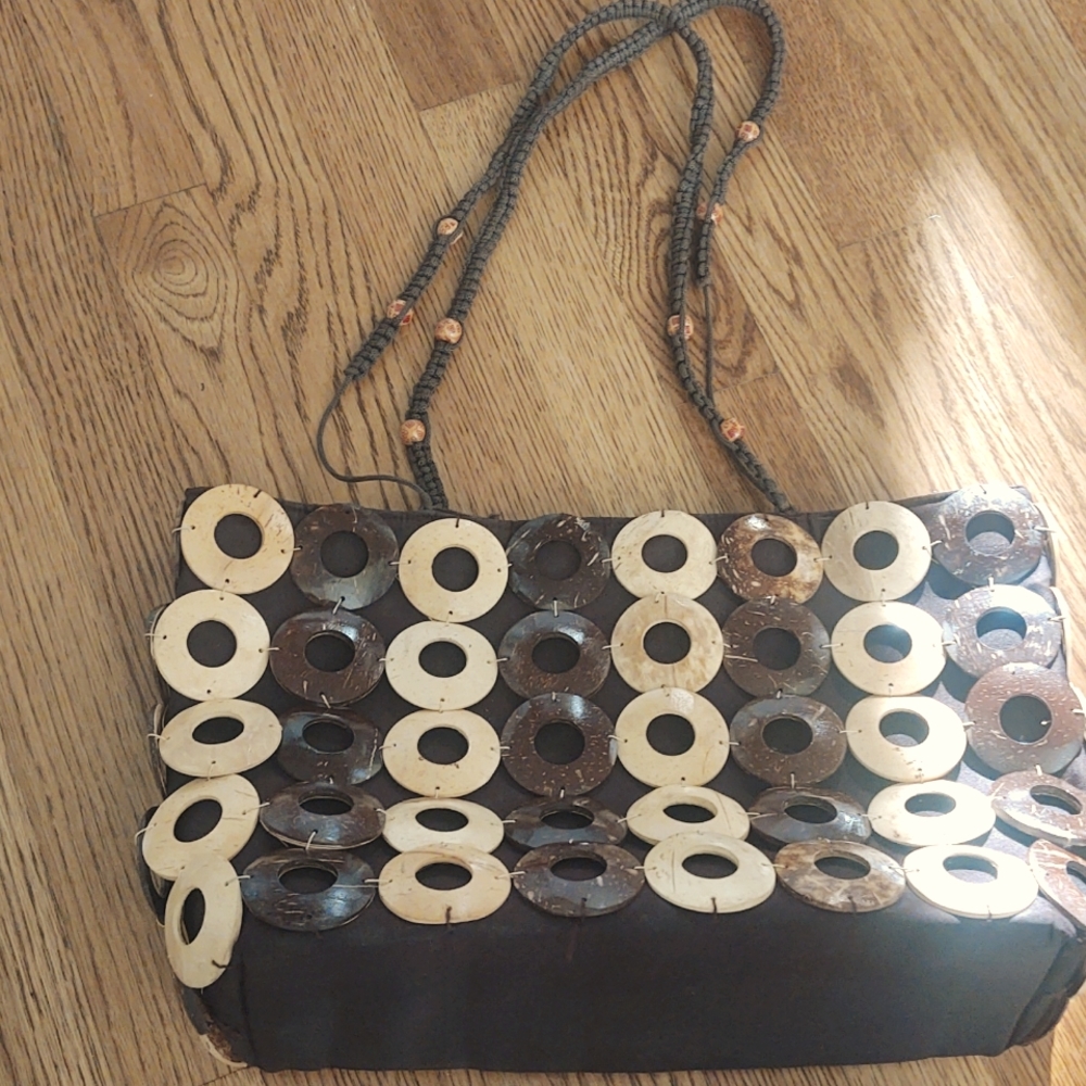 Purse handmade from Mexico - shells beautiful unique handbag